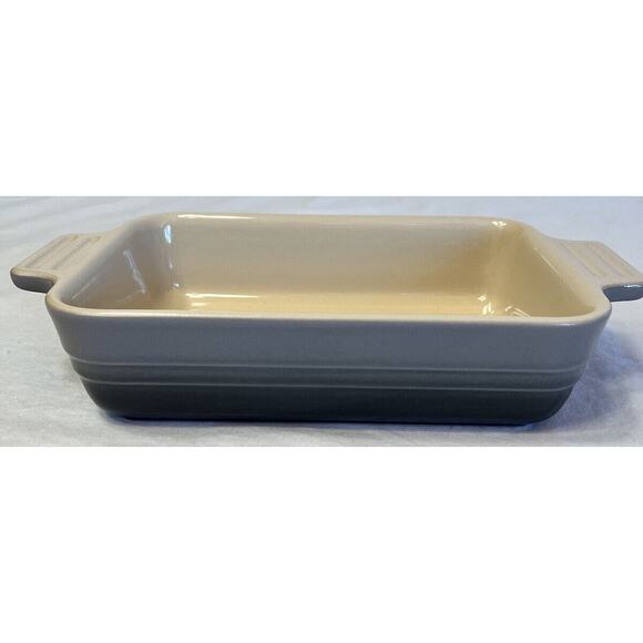 Le Creuset Classic GRADIENT FLINT Stoneware 7” x 5” Rectangular Baking Dish - Picture 1 of 6